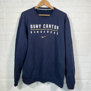NIKE SUNY Canton Sweatshirt Mens Size Large Blue Pullover College University